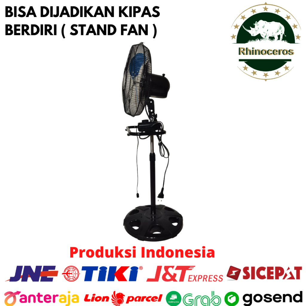 Kipas Angin Tornado Besi 3in1 12Inch Stand Fan Desk Fan Wall Fan-1218