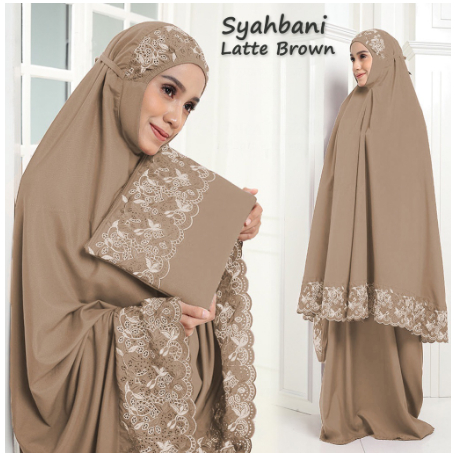 Mukena Dewasa Syahbani Tas Siti Khadijah Katun Bordir Jumbo Adem Floraleena - Arrasy -  ,mukena mura