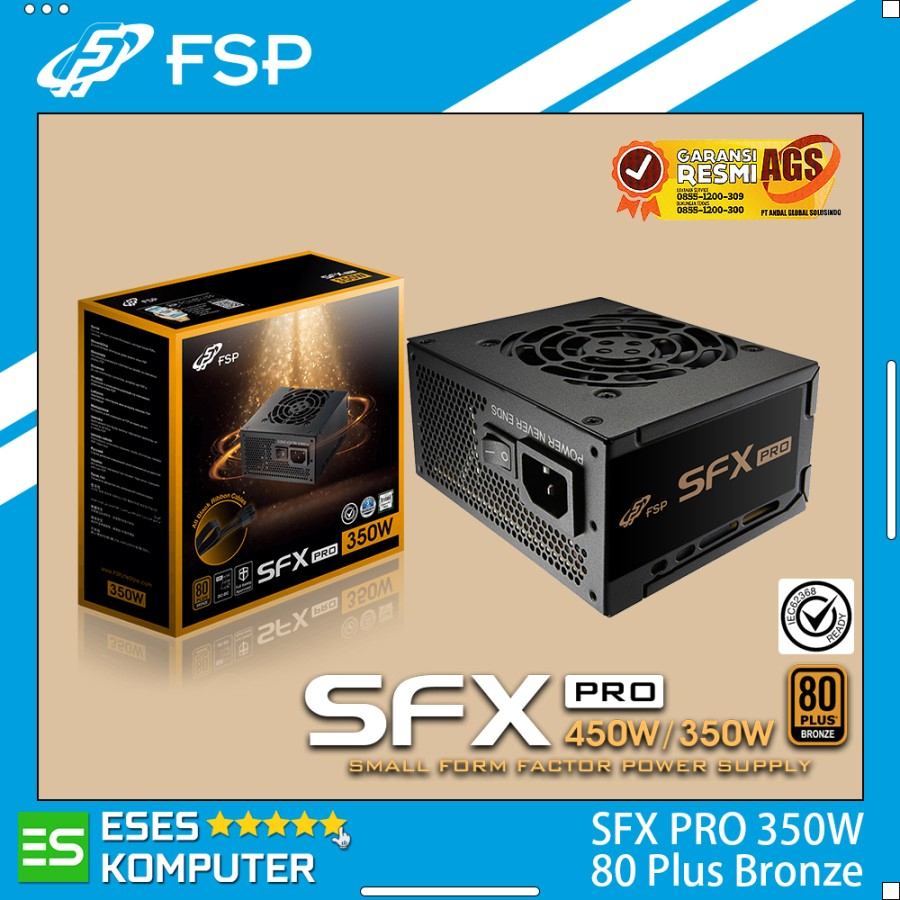 PSU FSP SFX PRO 350W 80 Plus Bronze | SFF Mini ITX Power Supply