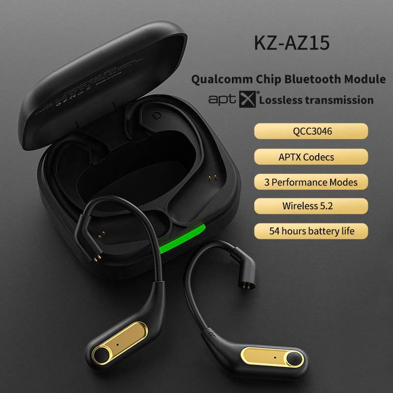 KZ AZ15 Earhook Bluetooth 5.2 Adapter Qualcomm QCC3046 APTX AAC SBC