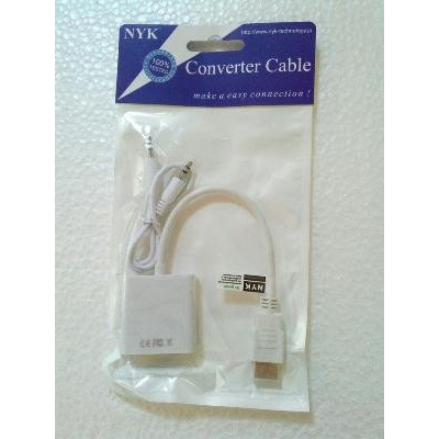 KABEL CONVERTER HDMI TO VGA + AUDIO NYK