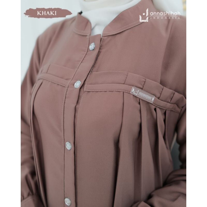 Dress ananda by annasihah berlabel premium dan gamis Aruna baju wanita syari muslimah fashion ootd