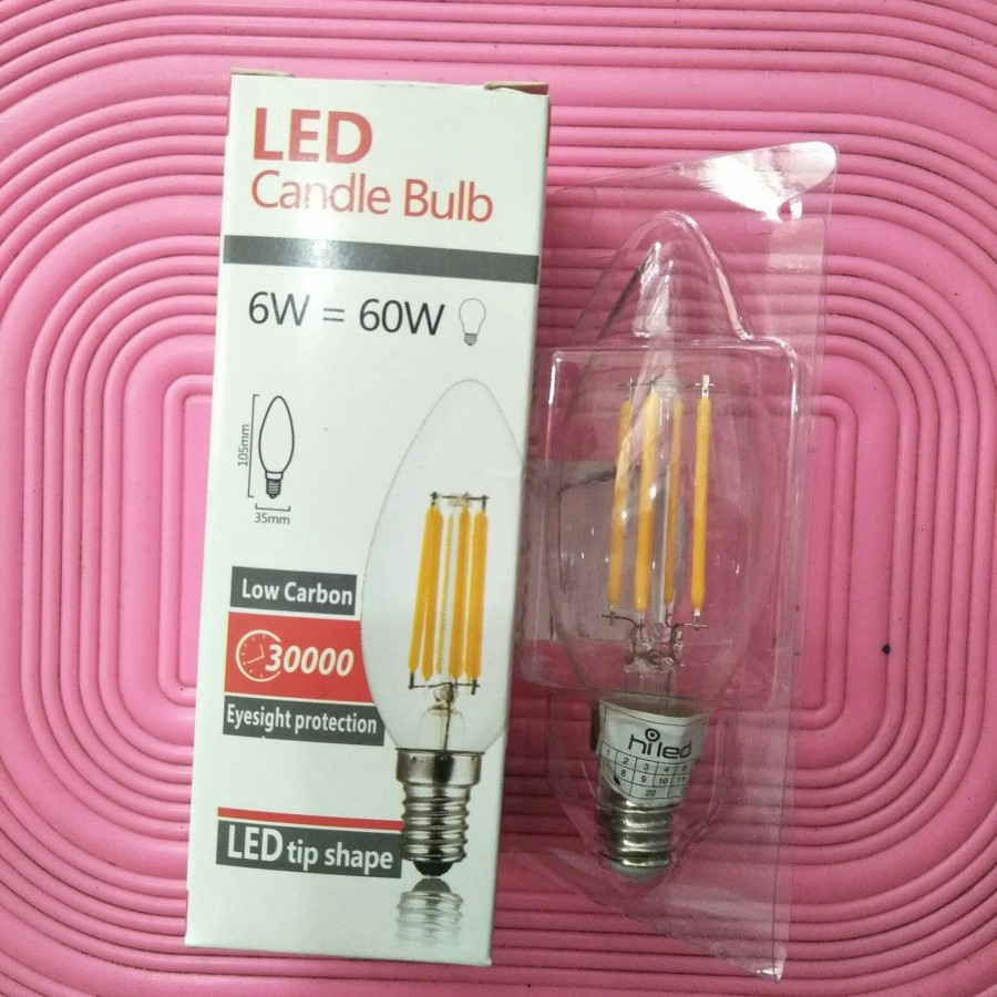 lampu candle filamen e27