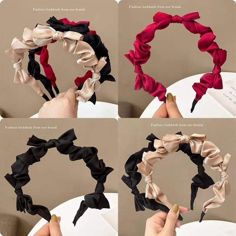 MOLIESTORE | Bando wanita import / bando tiga pita / bando scrunchie wanita/ bandana dewasa / bando 