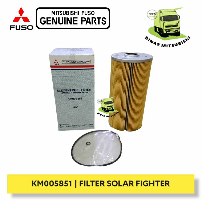 Filter Solar Element Fuso Fighter Original Mitsubishi KM005851 Fuel Filter