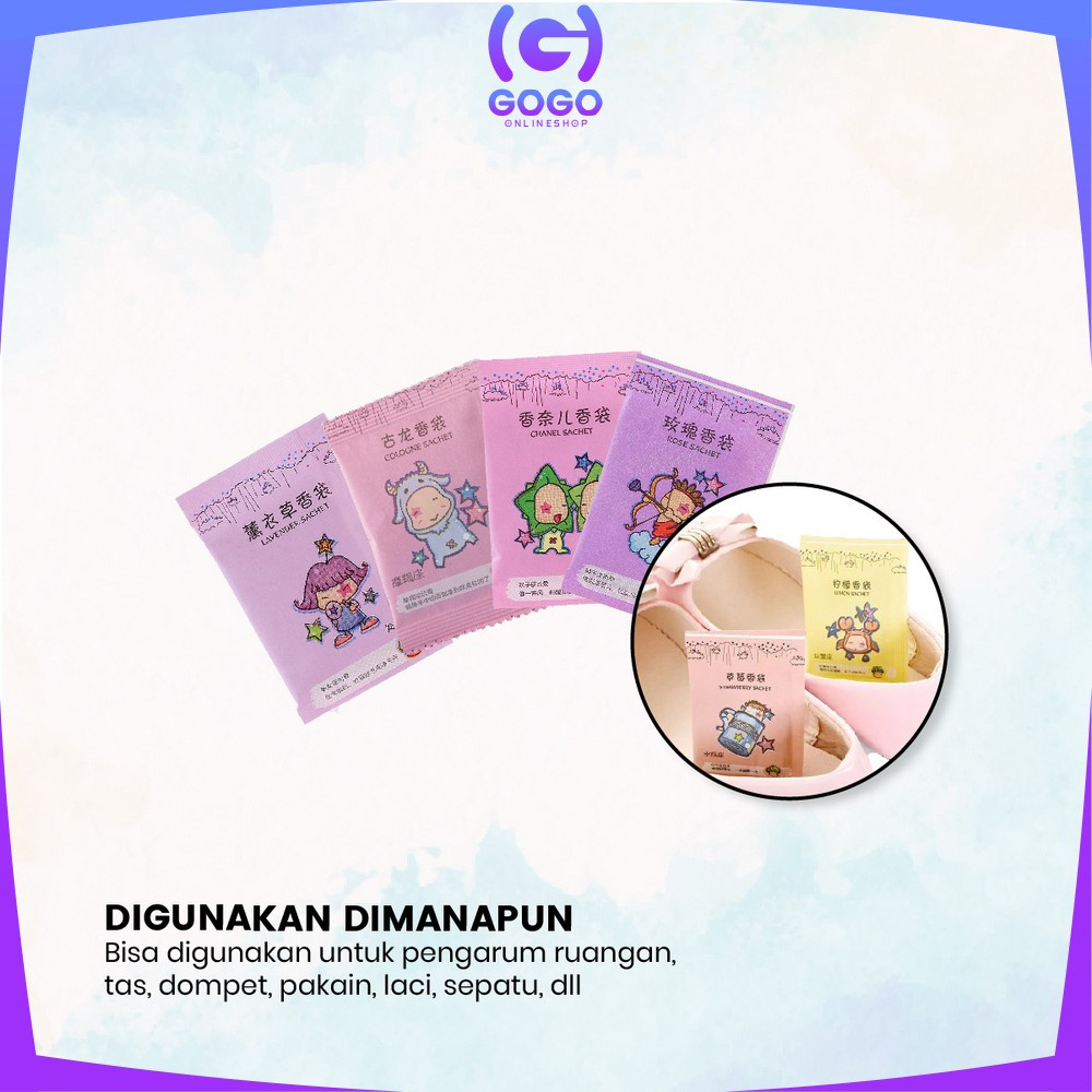 GOGO-C835 Pengharum Ruangan Sachet Pewangi Ruangan Aromaterapi / Parfum Ruangan Saset Mini Pewangi Lemari Pakaian / Pewangi Mobil / Pewangi Mini Ruangan