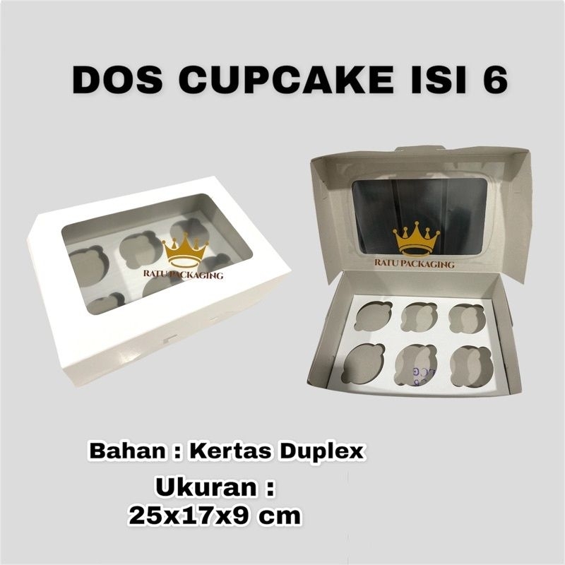 

[10PCS] Dos DUPLEX CUPCAKE ISI 6 Karton Box Kardus Hampers Kue
