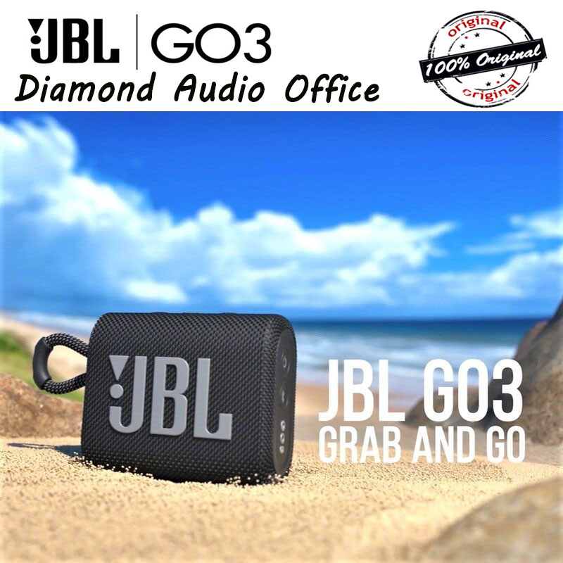 JBL GO 3 Portable Speaker Bluetooth - Garansi 1 tahun JBL Go 3 Speaker Waterproof GO3 100% Original