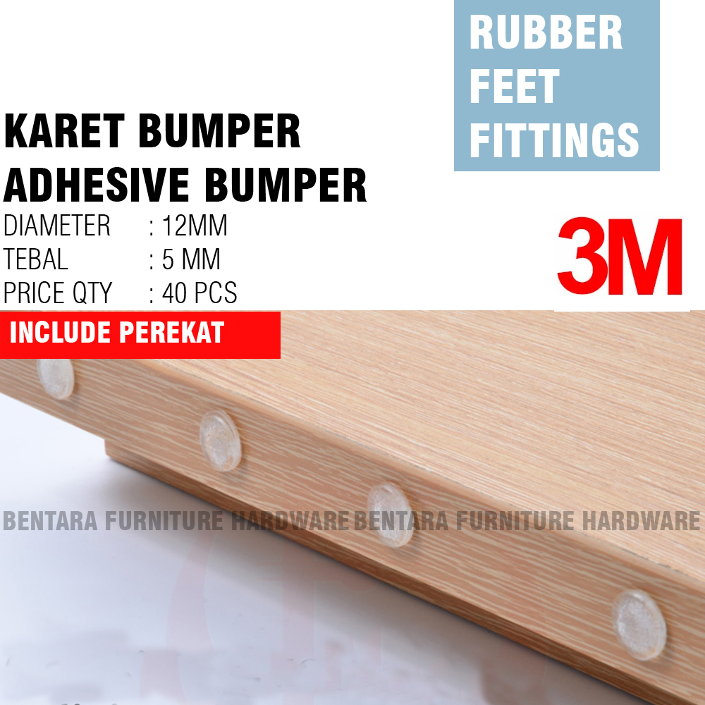 40 X KARET SILIKON PEREKAT 3M PINTU KABINET MATA IKAN - Kitchen Cabinet Door Pad Bumper Buffer Stop Soft Damper New