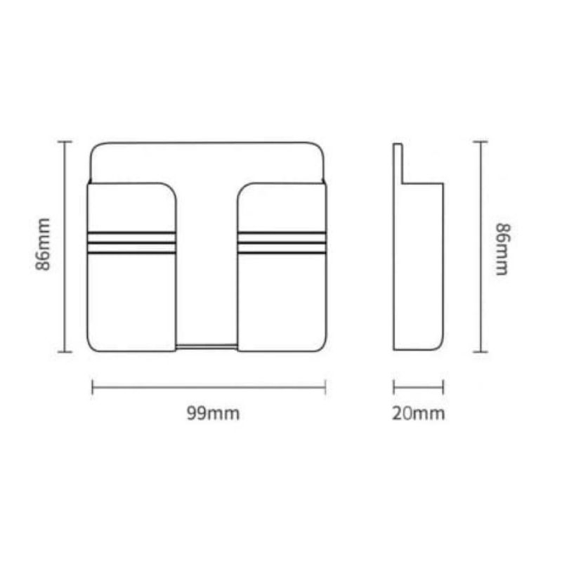 Holder HP Remot Tempel Dinding | Tempat Simpan Handphone Multifungsi