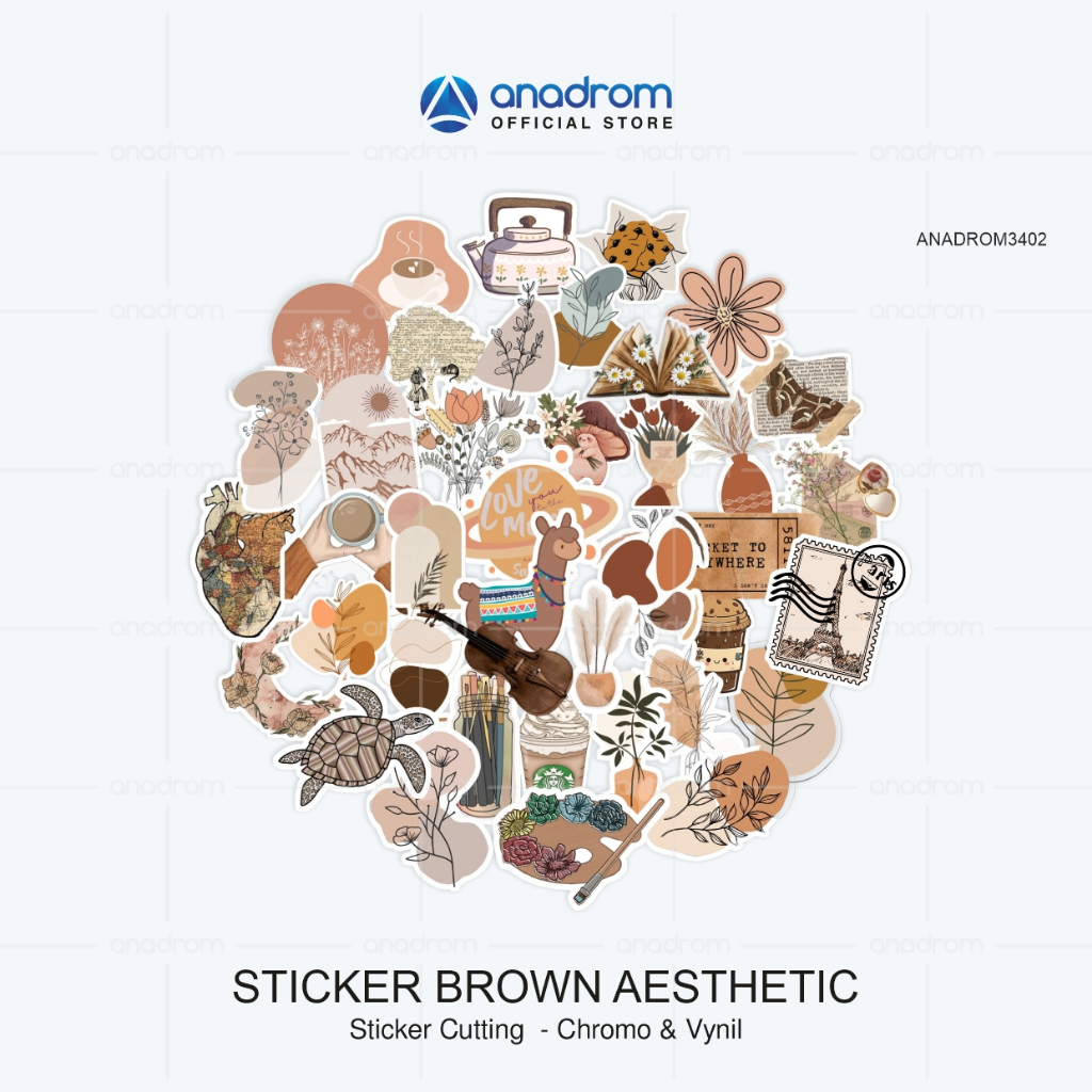 

Sticker Brown Aesthetic | Sticker Laptop Aesthetic | Anadrom 3402