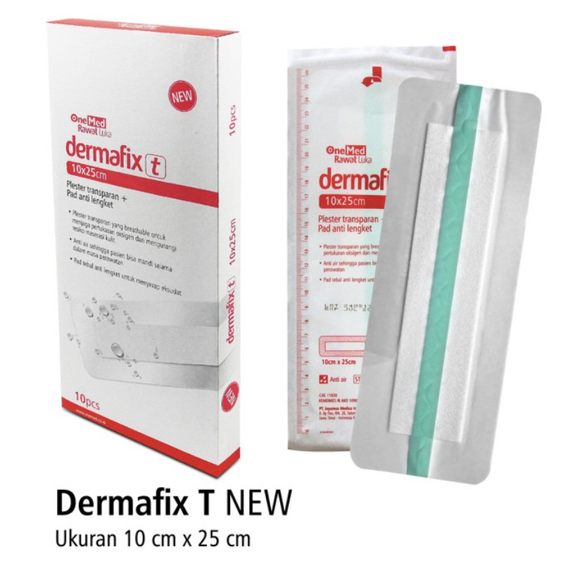 Dermafix T 10x25 cm - Plester Luka Transparan Anti Air 10x25 cm