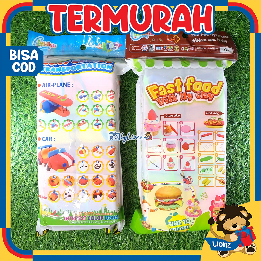 Mainan Soft Clay set Warna Warni