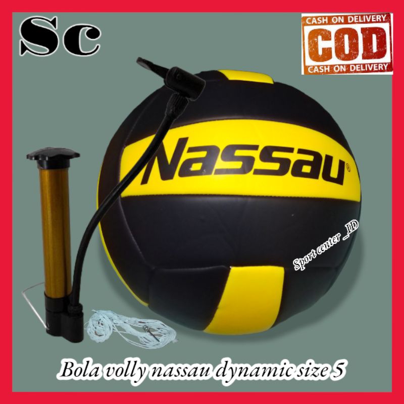 Nassau Bola Voli Volly Nassau Dynamic Jahit mesin Lokal size 5