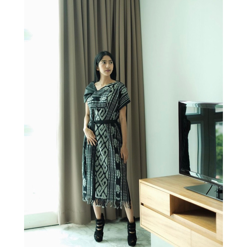 DRESS AURORA - DRESS PALAZZO TENUN IKAT - DRESS ETNIK - DRESS KONDANGAN - DRESS TENUN JEPARA