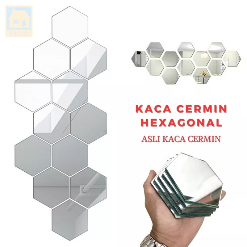 Kaca Cermin Hexagonal Kaca Asli Kaca Cermin