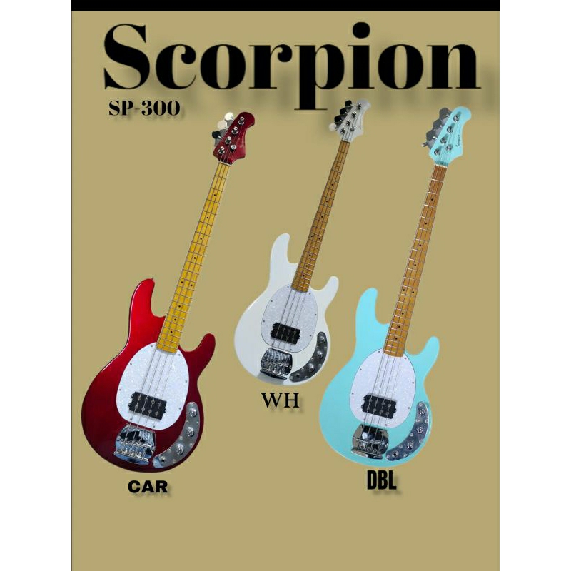 Gitar Bass sp 300 scorpion deluxe series sp-300 sp 300 original.