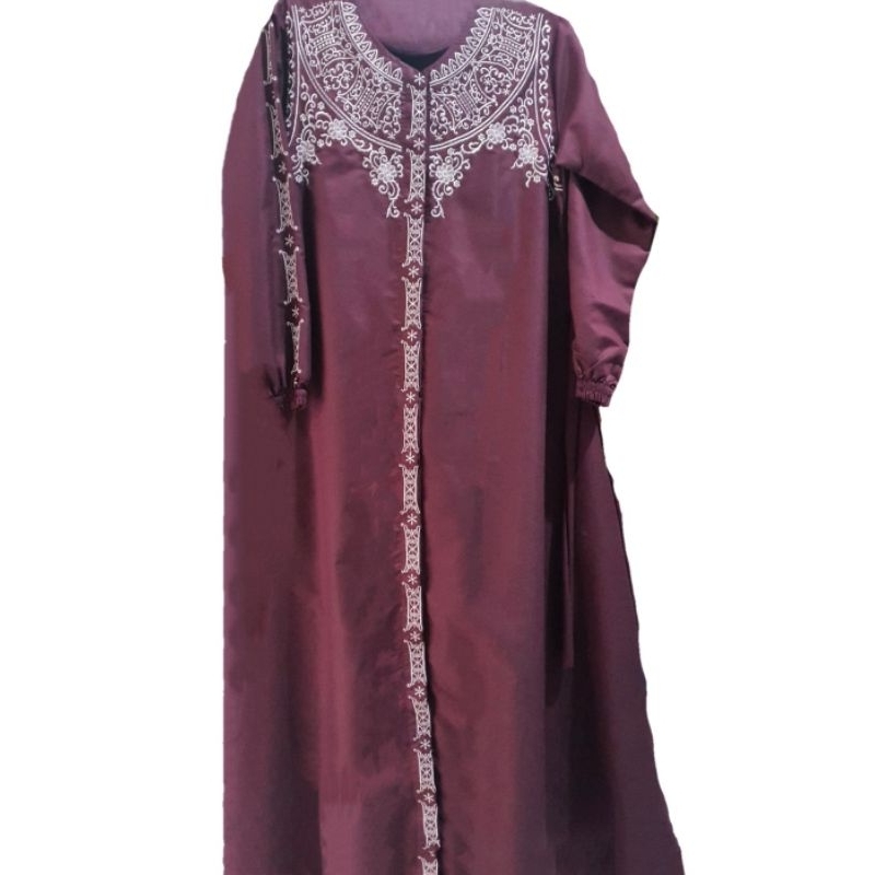 GAMIS KATUN POLOS BORDIR PREMIUM / GAMIS BORDIR POLOS KATUN PREMIUM