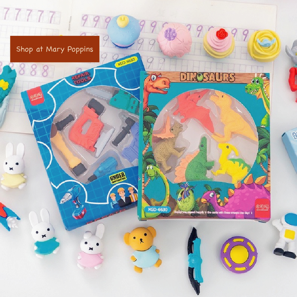 

Penghapus Pensil Set 1 Box isi 6pcs Cute Bentuk Shape