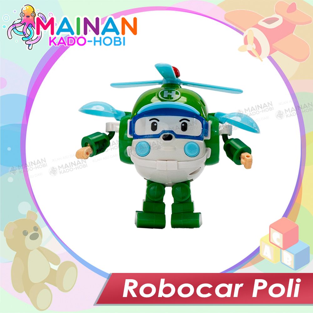 HADIAH ULANG TAHUN MAINAN EDUKASI ANAK ACTION FIGURE ROBOT TRANSFORM ROBOCAR POLI