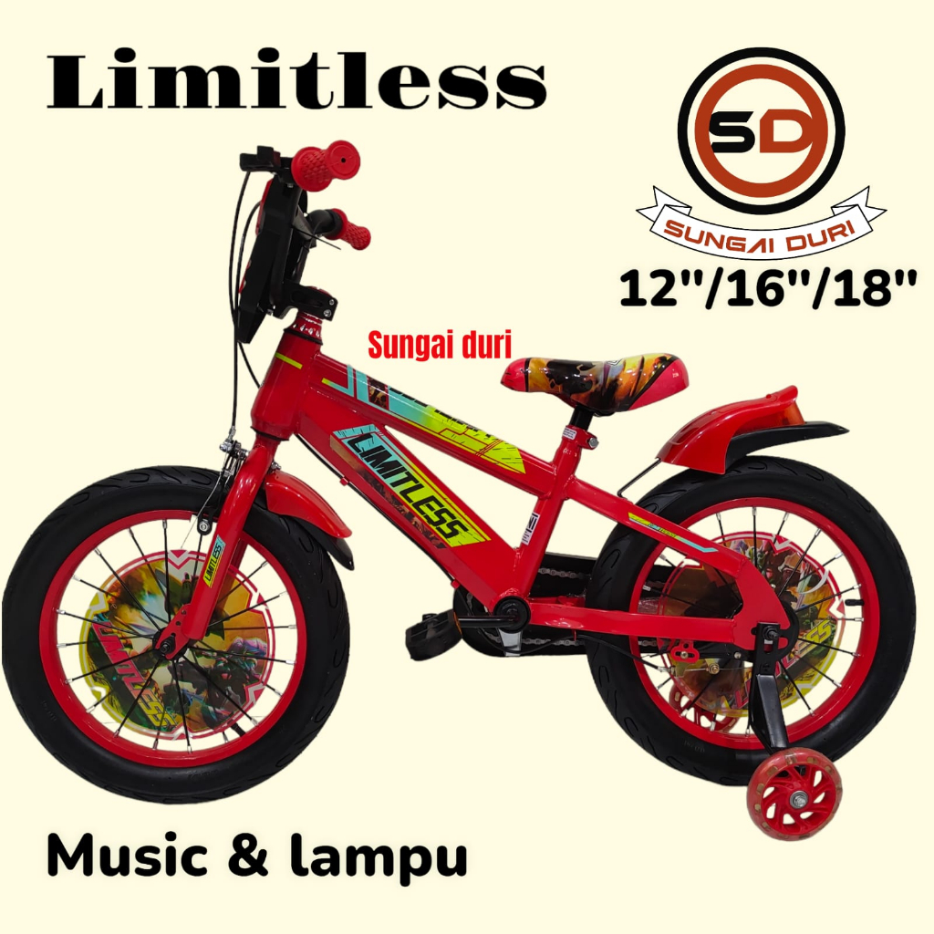 new limitless 1005 sepeda bmx anak 12 16 18 inch