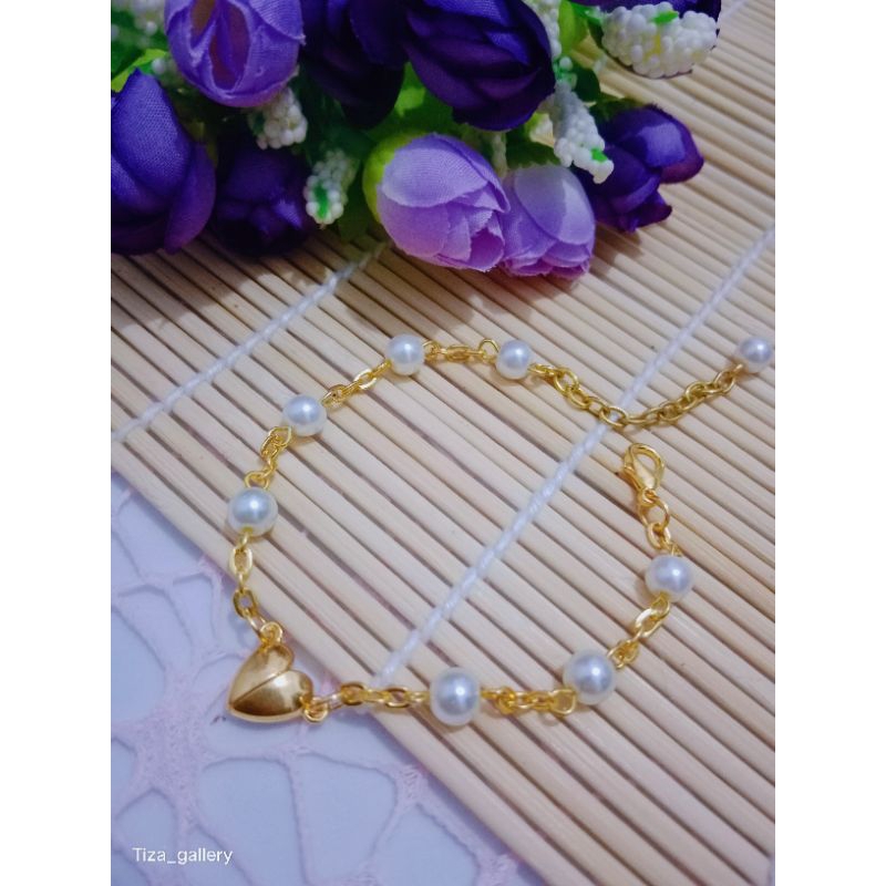 gelang mutiara / gelang love magnet