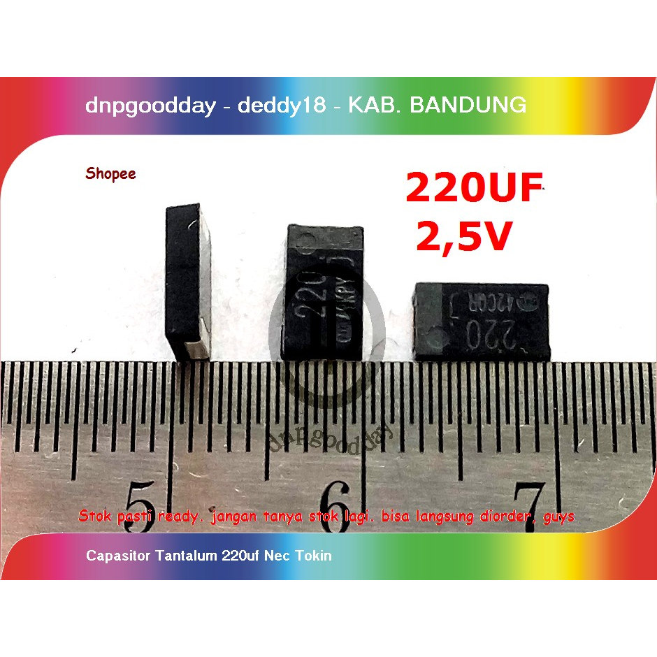 Capasitor Tantalum 220uf Nec Tokin