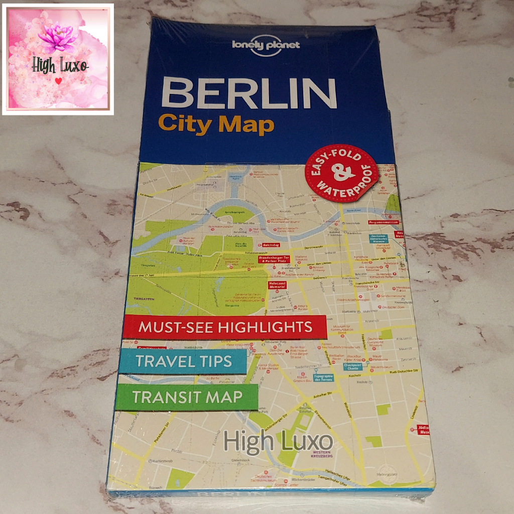 Travel Map Peta Lonely Planet Berlin City Map ENGLISH Impor Import Original Authentic GERMAN GERMANY