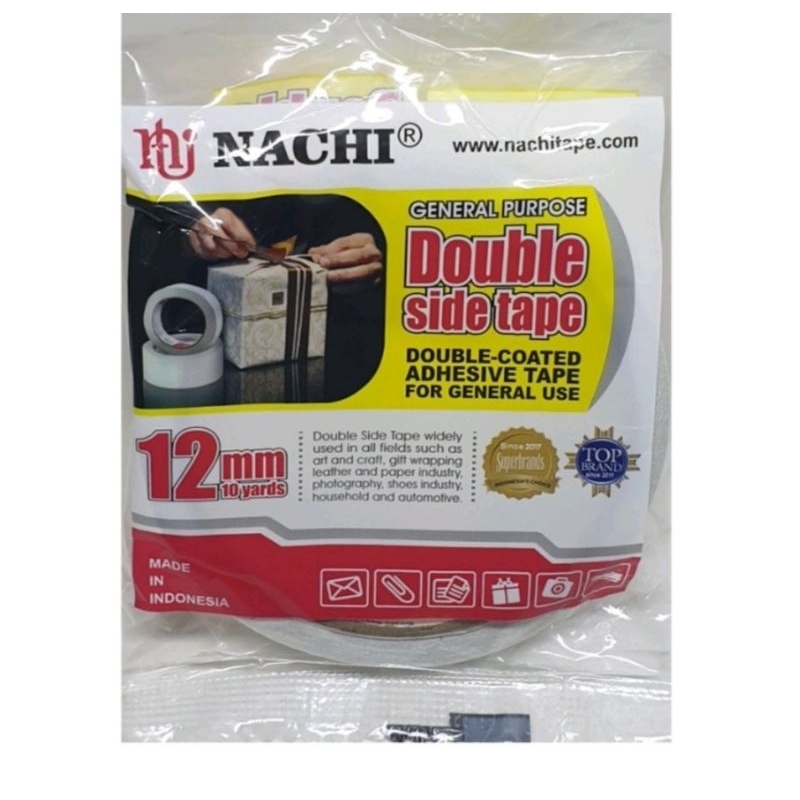 

DOUBLE TAPE/ISOLASI BOLAK-BALIK NACHI 12 MM x 10 YARDS