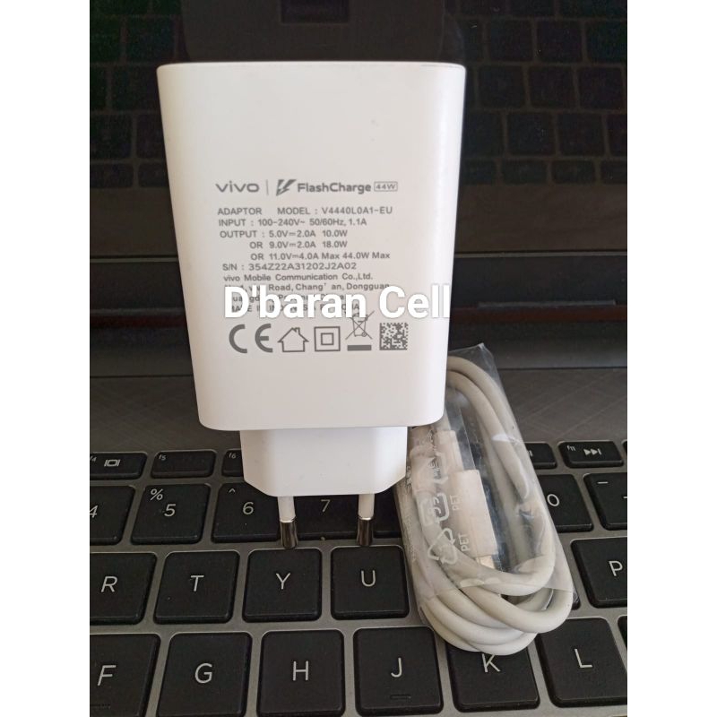 Charger Vivo 44 Watt Copotan/Bawaan