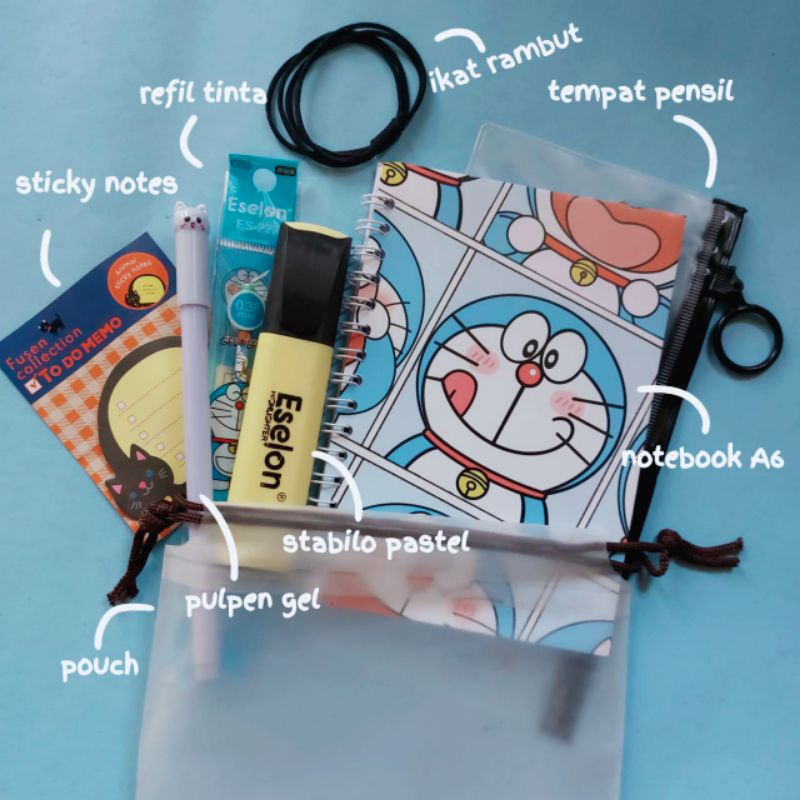 

SET ALAT TULIS SEKOLAH ANAK REMAJA SD TK SMP POUCH PERALATAN TULIS KARAKTER DORAEMON FANCY STATIONERY SET FANCY AESTHETIC ISI 8