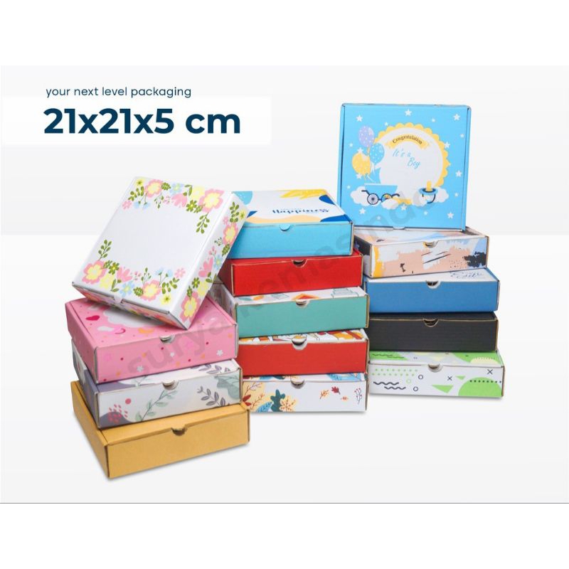 

Kardus Pizza 21x21x5 cm LS Karton/Polos/Hampers/Baju