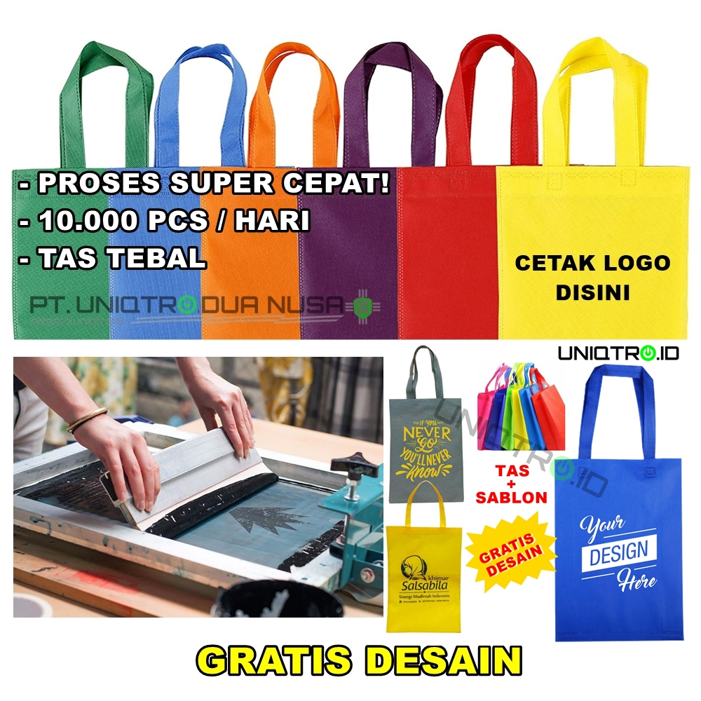 

Tas Spunbond Lipat Samping 30x40x8 dan 25x35x8 Termasuk Sablon