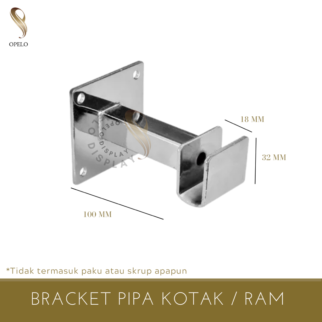 NEW BRACKET GANTUNGAN PIPA KOTAK ATAU RAM 10 CM