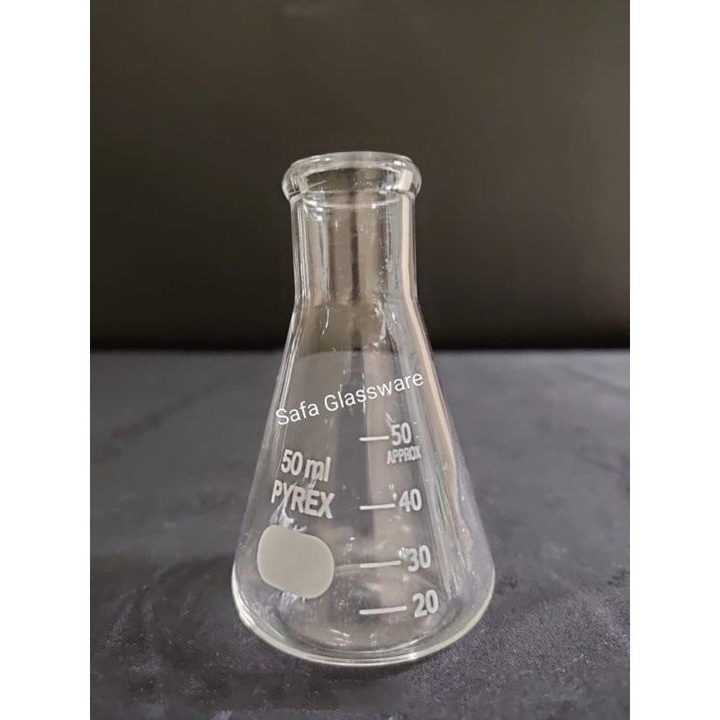 Erlenmeyer Flask 50ml / Labu Erlenmeyer 50ml Pyrex / Gelas Erlenmeyer