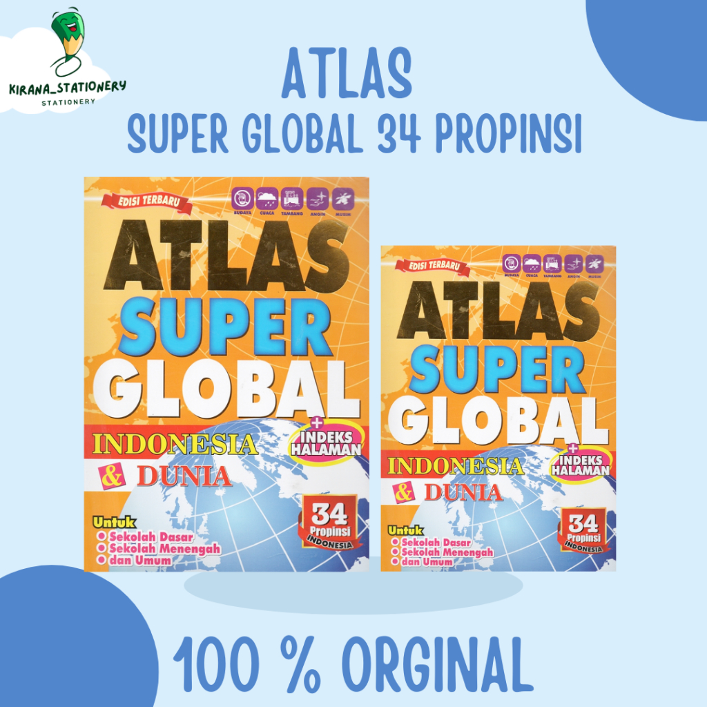 BUKU ATLAS INDONESIA DUNIA BESAR BUKU ATLAS TERMURAH ATLAS PALING MURAH ALTAS SUPER LENGKAP ATLAS IN