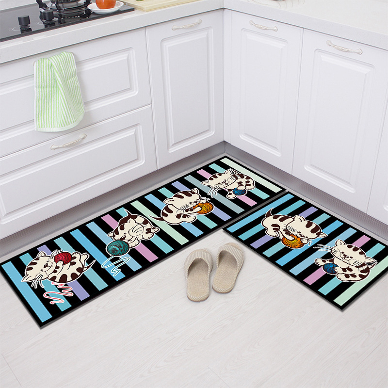 ELFYDO HL0524 Keset Kaki Karakter Pendek 40 x 60cm Panjang 40 x 120cm Keset Dapur Anti Slip Serbaguna Keset Motif Kartun