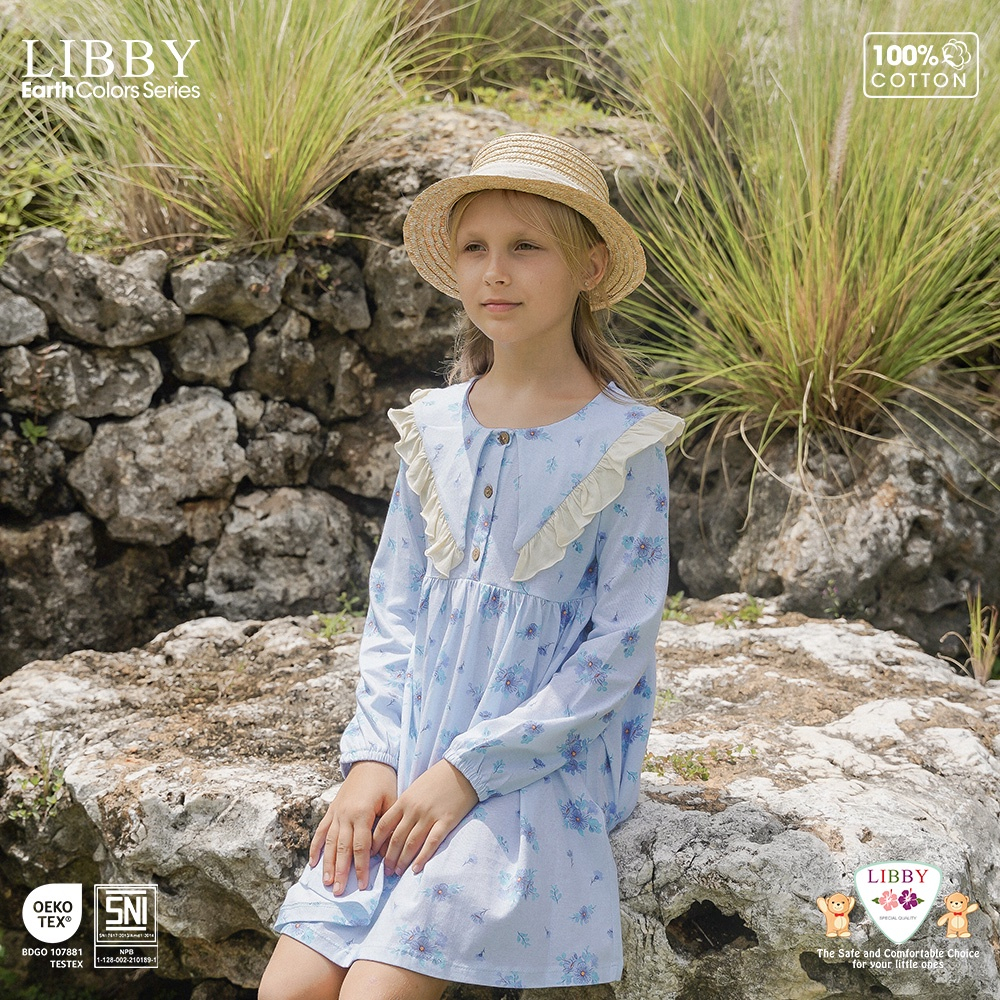 Baju Bayi Dress Anak Perempuan LIBBY Earth Anna Dress  6 12 Bulan - 1-6 Tahun (1 Pcs)