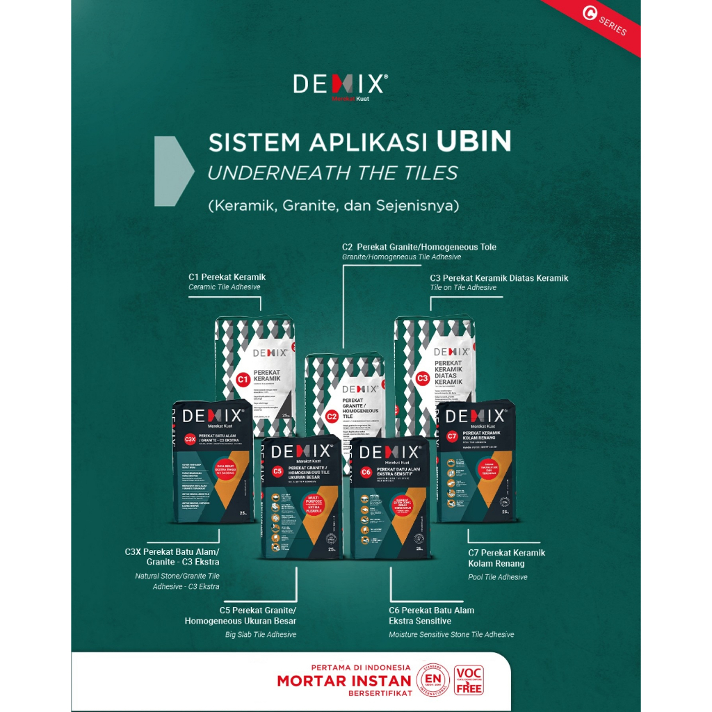 Semen Instan DEMIX C1 Perekat Keramik Mortar Instant Cement