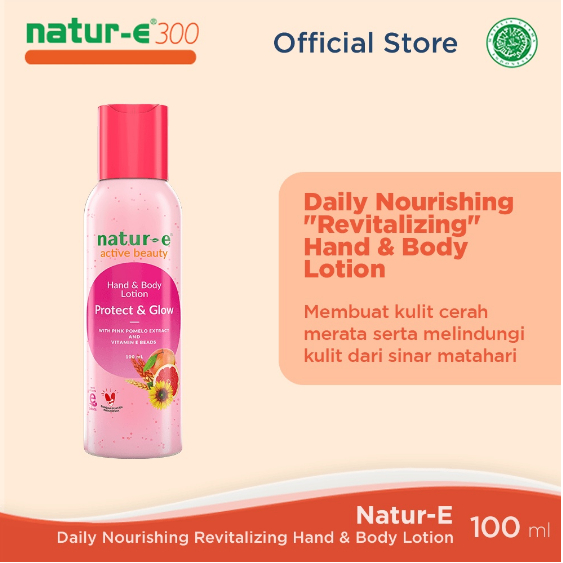 [BPOM] Natur-E Protect &amp; Glow Hand Body Lotion Isi 245ml (Pink) / Natur E HBL Revitalizing / MY MOM