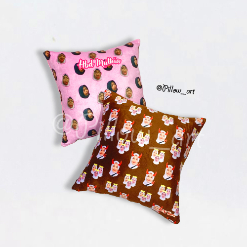 Pillowart - Bantal Foto Custom Pattern Face 40 x 40cm | Hadiah Ulang Tahun / Wisuda - ART028