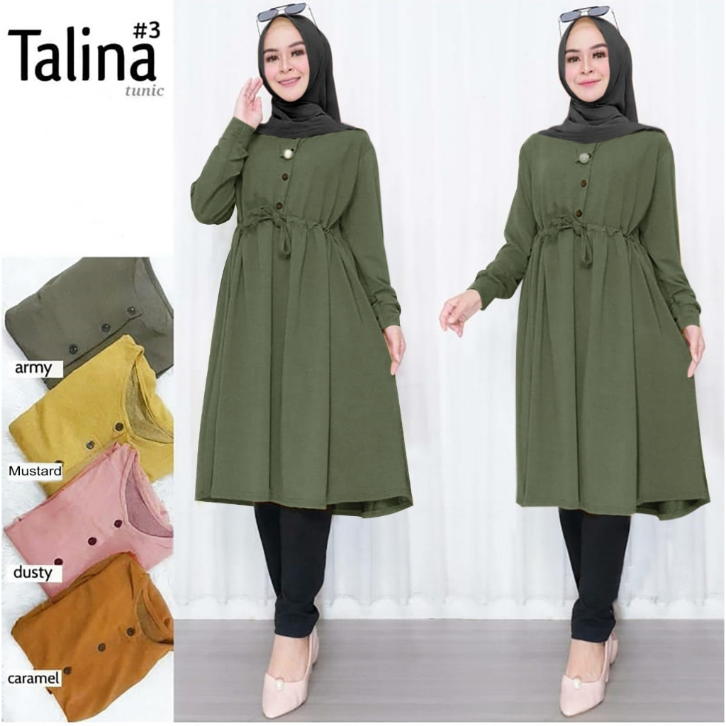 Tunik Talina Bahan Crinkle Airflow