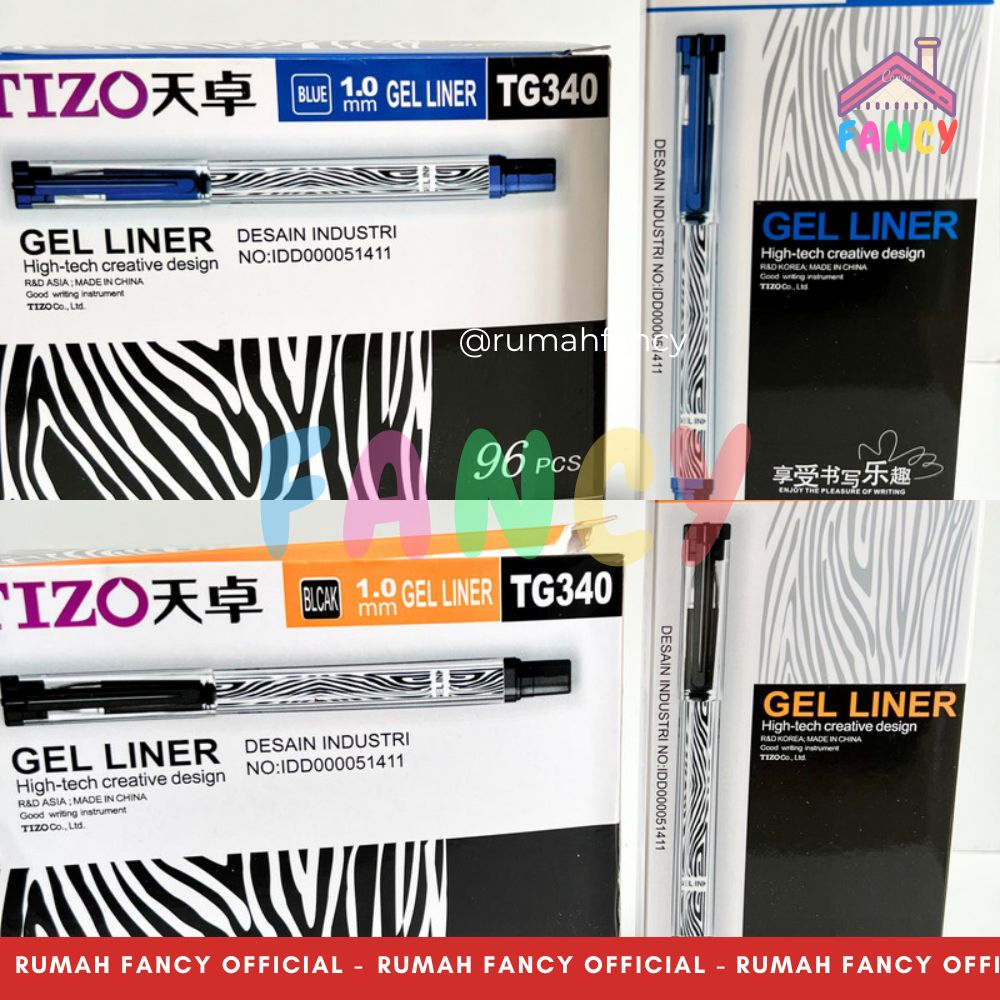 

[1LUSIN] Bolpen Gel Pen tizo TG 340 1.0mm Pulpen Tizo Tg 340 Pulpen Gel Tizo Gel Ink Pen Tizo Tg-340 Tinta Hitam / Biru Tebal Berkualitas