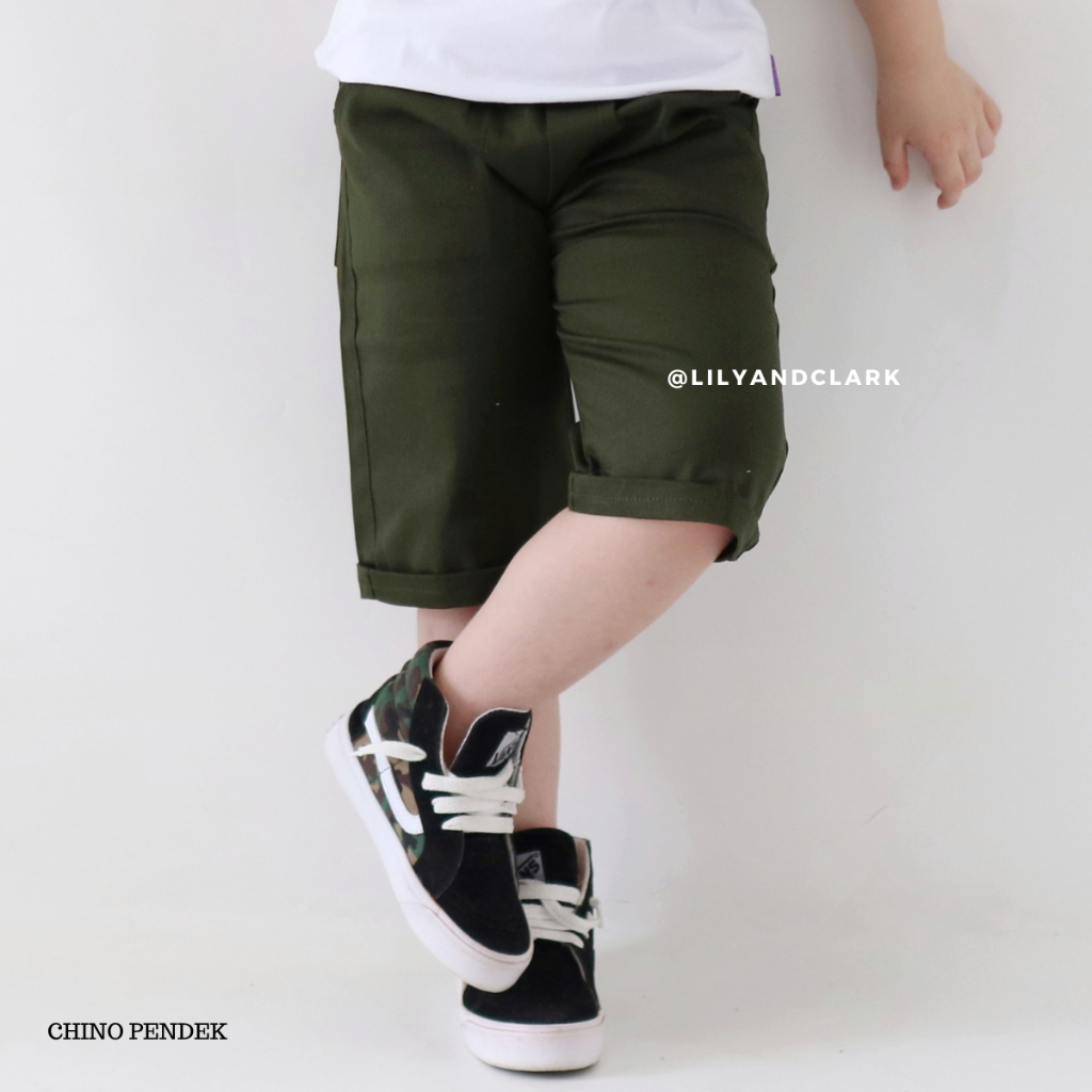Celana chino pendek Army Terbaru anak laki laki by lily and clark CP03