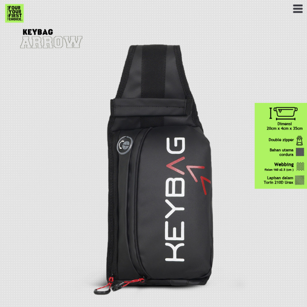 Tas Waistbag EsenboXKeybag Arrow - Tas Waistbag Waterproof