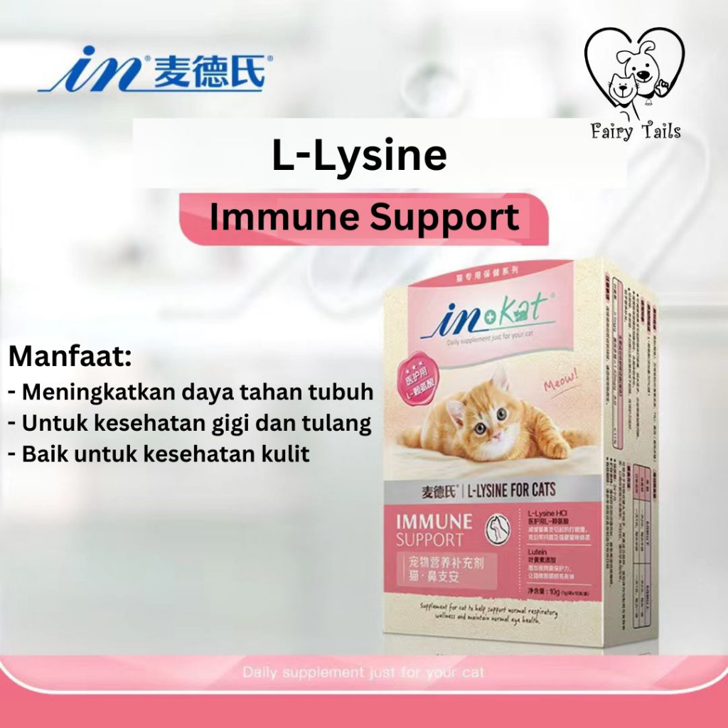 Suplemen Probitok dan L-Lysine Bubuk Untuk Kucing Anabul Menyembuhkan Diare dan Konstipasi Ringan Untuk Kesehatan Pencernaan Meningkatkan Daya Tahan Tubuh / Probiotic and L-Lysine Powder Supplement for Cat