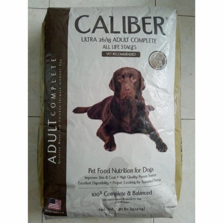 Makanan Anjing Caliber Ultra 26/18 40 lbs