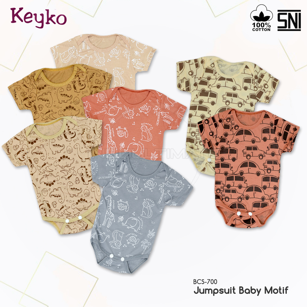 1 Pcs Jumpsuit Bayi Lengan Pendek Jumper Bayi Bayi 0-6 Bulan Jumsuit Setelan Set Baju Bayi Newborn BCS-700 Baju Bayi Perempuan Laki Laki Jumper Lengan Pendek