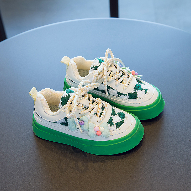 Sepatu Anak Perempuan 0304960 Sport Sneakers Kids Shoes Sepatu Pita Anak Sekolah