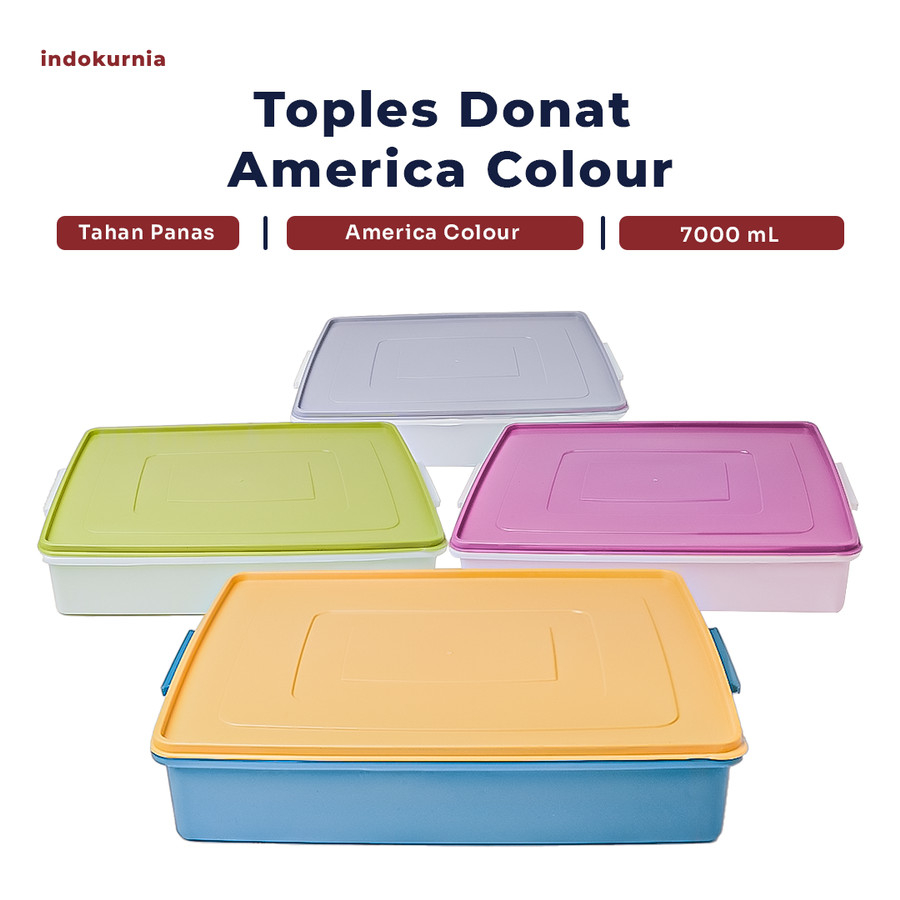 IK - TOPLES KOTAK KUE DONAT SAYUR 7000 ML KOTAK DONAT AMERICAN COLOUR